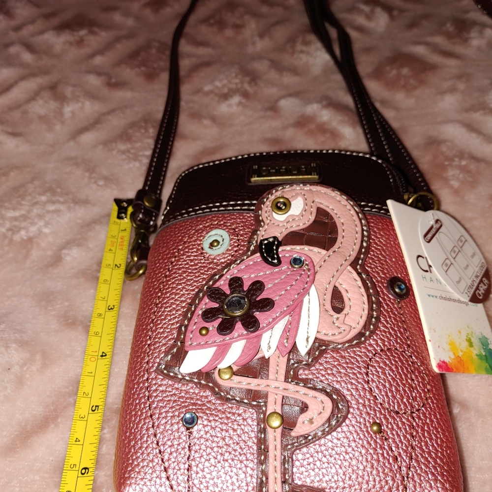 Small new Chala flamingo crossbody bag
